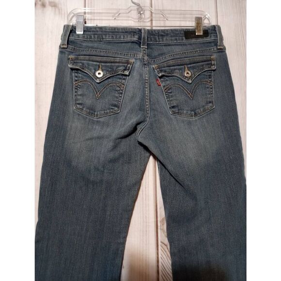Levi's Jeans Ladies 8 Low Rise Bootcut Distressed - Picture 4 of 9